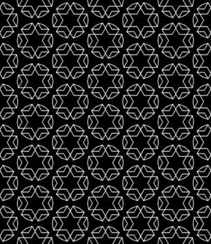 Black and white seamless abstract pattern. Background and backdrop. Grayscale ornamental design. vector