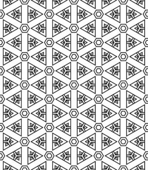 patrón abstracto sin costuras en blanco y negro. fondo y telón de fondo. diseño ornamental en escala de grises. vector