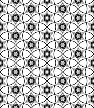 patrón abstracto sin costuras en blanco y negro. fondo y telón de fondo. diseño ornamental en escala de grises. vector