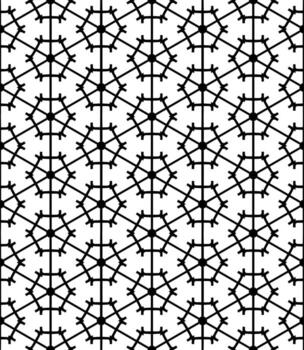 patrón abstracto sin costuras en blanco y negro. fondo y telón de fondo. diseño ornamental en escala de grises. vector