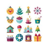 Holiday and Event Icon Set Collection Illustration vector