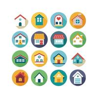 Home and Real Estate Icon Set Collection Illustration vector