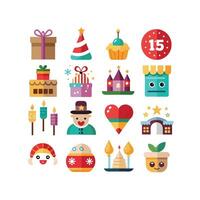 Holiday and Event Icon Set Collection IllustrationHoliday and Event Icon Set Collection Illustration vector