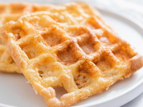 sabroso ceto dos ingredientes gofres - chafles foto