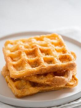 sabroso ceto dos ingredientes gofres - chafles foto