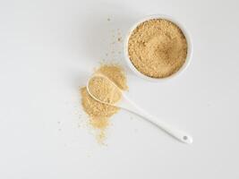 Nutritional inactive yeast top view photo