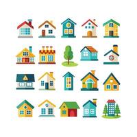 Home and Real Estate Icon Set Collection Illustration vector