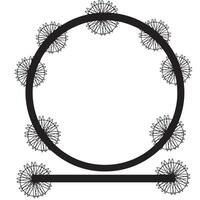 leaf frame image, leaf oval frame. vector