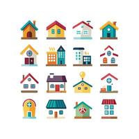 Home and Real Estate Icon Set Collection Illustration vector