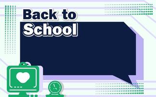 Back to school concept, meaning, definition, meaning of back to school. Perfect for educational and technological concepts. vector