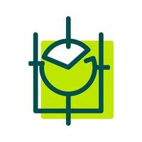 Business icons with green color. Clock icon with a checkmark on a green background. Perfect for websites, presentations, apps, and other digital projects. vector