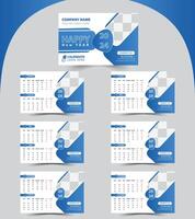 Happy new year 2024 modern style calendar design template. vector