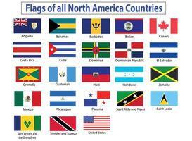 All national flags of the world. Country flags with name. Countries flag banners, International travel symbols and geography or language lesson flags emblem. Flags of all countries. vector