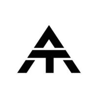 Letter At or Ta initial modern overlap logo idea vector