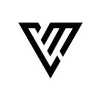 Letter c m v triangle shape modern unique logo idea vector