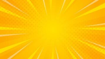 Bright orange-yellow gradient abstract background. Orange comic sunburst effect background with halftone. Suitable for templates, sales banners, events, ads, web, and pages vector