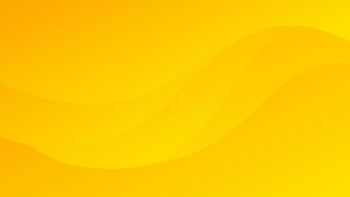 Bright yellow dynamic abstract background. Modern lemon orange color. Fresh template banner for web, pages, sales, events, holidays, parties, and falling. waving shapes with soft shadow