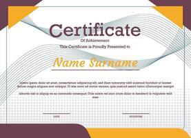A4 size print-ready certificate layout design vector