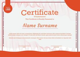 A4 size print eady certificate layout design vector