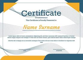 A4 size print-ready certificate layout design vector