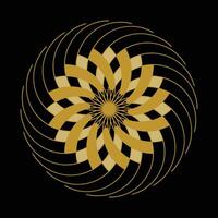 Geometric pattern black glod vector
