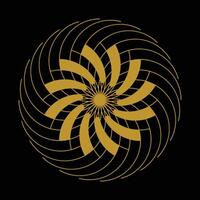 Geometric pattern black glod vector