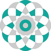 Geometric pattern green grey vector