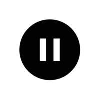 Pause button icon vector