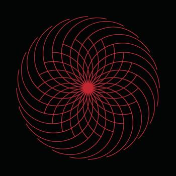 Geometric pattern red vector