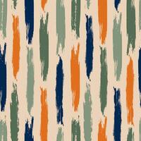 Seamless pattern with hand drawn colorful vertical brush strokes. Charcoal or ink doodle lines. Handprint of brush strokes. Great for textiles, fabrics, wallpaper, wrapping and packaging. vector