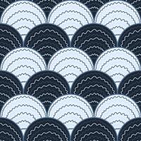 Colorful geometric seamless repetitive curvy waves pattern. Modern print for fabric, textiles, wrapping paper vector