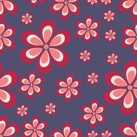 Floral seamless pattern in retro style vector