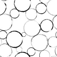 Abstract geometric seamless pattern with textured circles. Repeat geometry brush strokes texture. Great for textile, fabric, wallpaper, wrapping, scrapbook and packaging vector