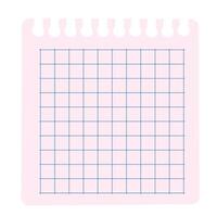 Square squared paper from a notebook. Empty notebook paper. Education concept vector
