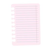 Lined paper from a notebook. Empty notebook paper vector