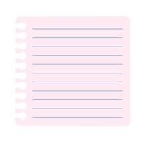 Square Lined paper from a notebook. Empty notebook paper. Education concept vector