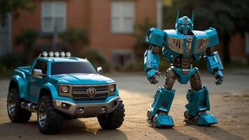 two different images of a toy car with wheels photo