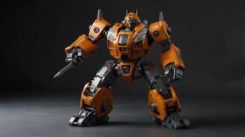 modern yellow robot design a combination of aesthetics and functionality photo