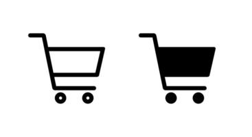 Trolley, shopping cart icon in generic style. E-commerce checkout concept vector