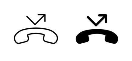 Missed call phone icon in generic style. Miss call concept vector