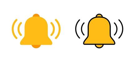 Ring bell icon in flat style. Notification alert concept vector