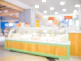 blur bakery shop with bokeh as background photo