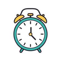 Alarm Clock icon icon, Wake up, get up concept, Time sign isolated on white background. vector