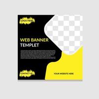web banner template design for social media. Travelling, tourism or summer holiday tour online marketing flyer, post or poster with abstract graphic background and logo. vector