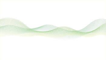 Glowing wave line. Futuristic illustration of shiny flowing stream. Elegant abstract dark green motion background vector