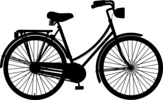 black silhouette of a bicycle without background vector