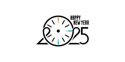 2025 Happy New Year logo design . colorful and trendy new year 2025 design template. vector