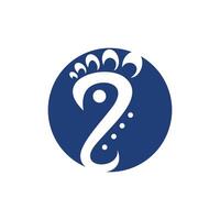Podiatry logo design element with creative concept vector