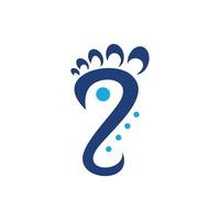Podiatry logo design element with creative concept vector