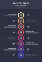 Process Workflow 8 Steps Modern Design Template for Infographics vector